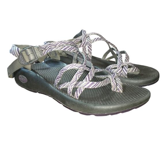 Chaco ZX/2 Womens 9 Cloud Dual Adjustable Strap Sandal Grey Sport Hiking Shoe - Picture 1 of 9